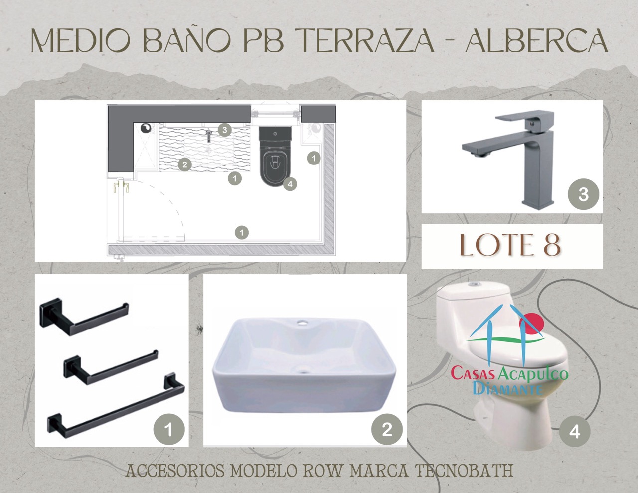 Paradiso Residences Ensueño 8 - Modelo accesorios baños 8